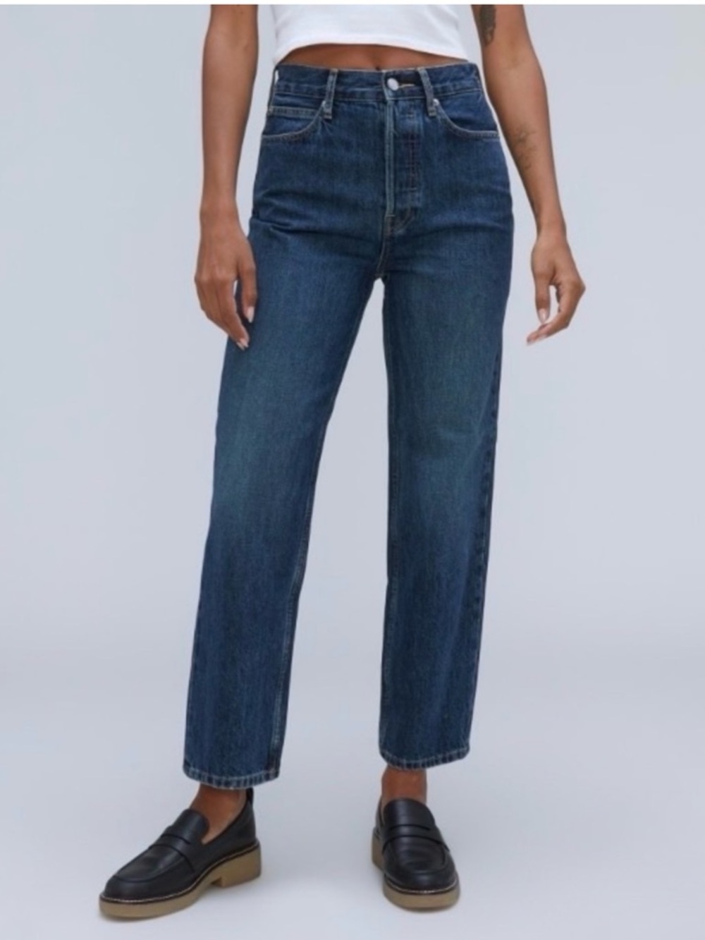 Everlane The 90s Way-High Jean Organic Cotton Denim Jeans 32 Long